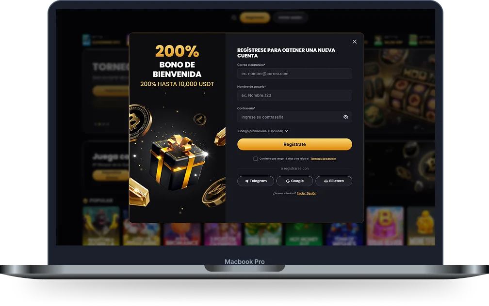 Lucky Block Casino registro en ordenador Lucky Block Casino formulario de registro con bono de bienvenida en la versión para ordenador